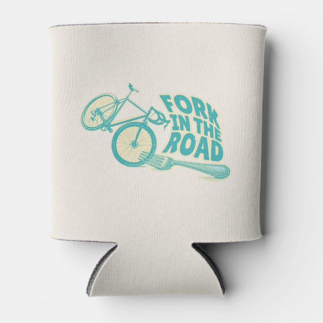 Rafraîchisseur Pour Canette Fourche dans la rue Funny vélo (Devant)