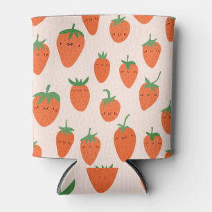 Rafraîchisseur Pour Canette Fraises mignonnes : Motif de dessin Vintage