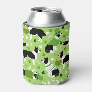 Rafraîchisseur Pour Canette Frontale de la Saint Patrick Collie Motif