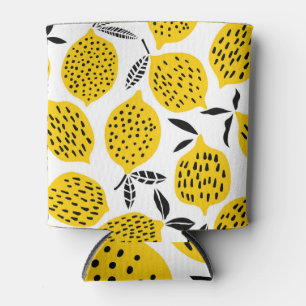 Rafraîchisseur Pour Canette Fruits de citron : design vintage et transparent.
