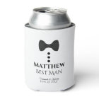 Fun Black Cravate Best Man Mariage mousse Can Cool