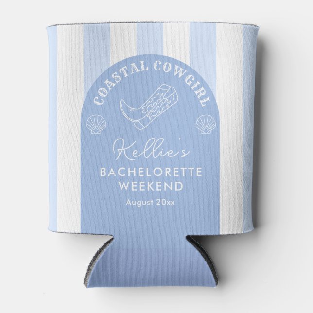 Rafraîchisseur Pour Canette Fun Coastal Cowgirl Bachelorette Party Favoriser (Devant)