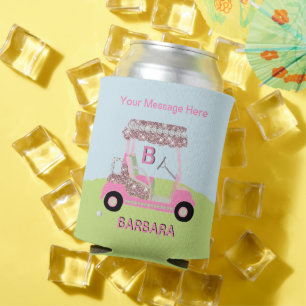 Rafraîchisseur Pour Canette Fun Glam Golf Panier Message Monogramme Nom