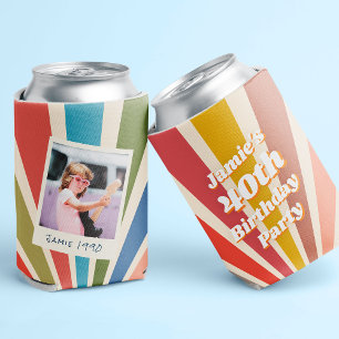 Rafraîchisseur Pour Canette Fun Retro Custom 40th Birthday Photo Vintage
