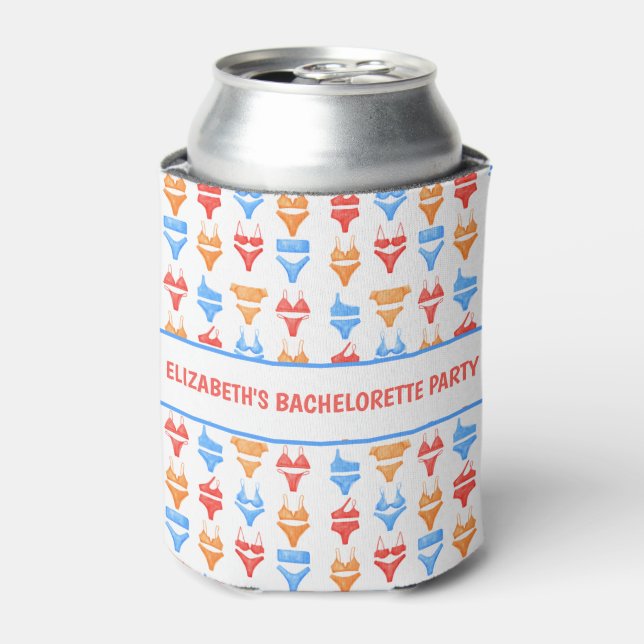 Rafraîchisseur Pour Canette Fun Swimsuit Pool Party Personnalisé Bachelorette (Can devant)