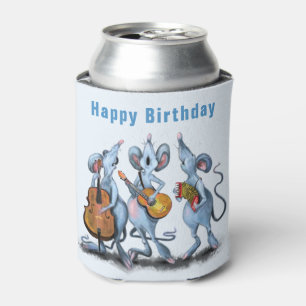 Rafraîchisseur Pour Canette Funky Birthday Can Cooler avec Mouse Music Band