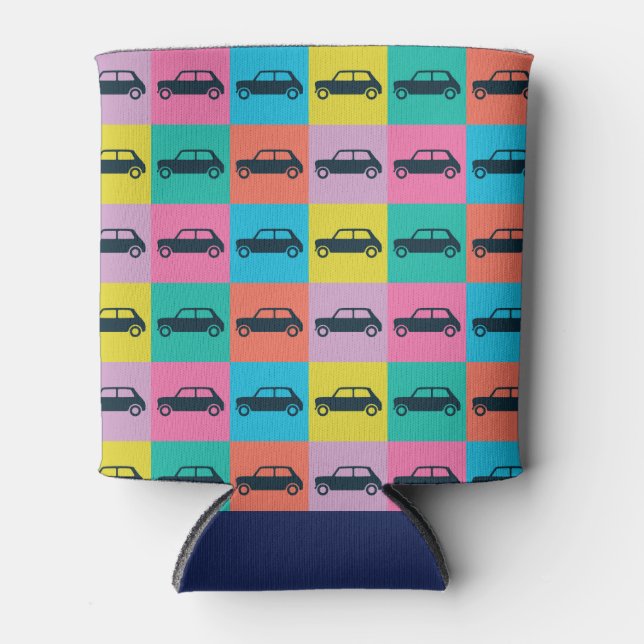 Rafraîchisseur Pour Canette Funky Fun Checkerboard Mini Cooper (Devant)