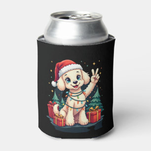 Rafraîchisseur Pour Canette Funky Peace Poodé Lumières de Noël Femme Me