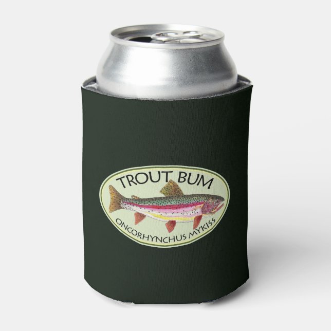 Rafraîchisseur Pour Canette Funky Rainbow Trout Bum Fishing (Can devant)