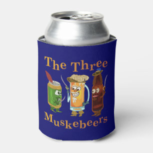 Rafraîchisseur Pour Canette Funny Beer Pun Trois Muskebeers