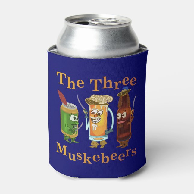 Rafraîchisseur Pour Canette Funny Beer Pun Trois Muskebeers (Can devant)