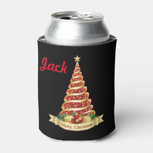 Rafraîchisseur Pour Canette Funny Christmas Stocking Stuffer VOTRE NOM Bière (Can devant)