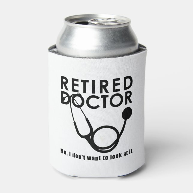 Rafraîchisseur Pour Canette Funny Docteur Retraite thème Médicale (Can devant)