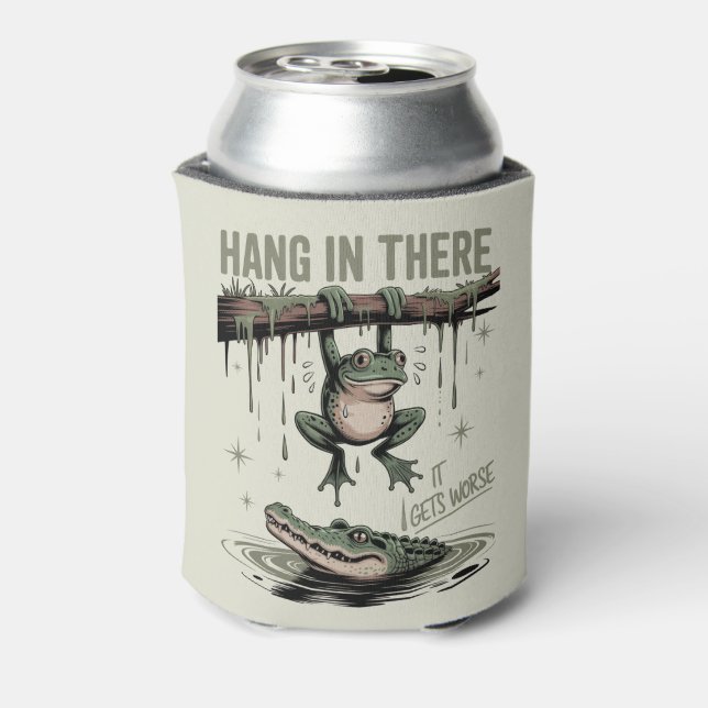 Rafraîchisseur Pour Canette Funny Frog “Hang in There, It Gets Worse” (Can Dos)