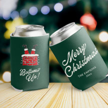 Funny Merry Christmas Santa Bottoms Up Friendmas