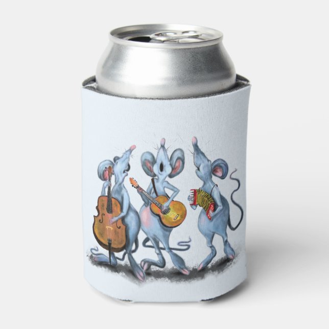 Rafraîchisseur Pour Canette Funny Mouse Musique Band Can Cooler (Can devant)