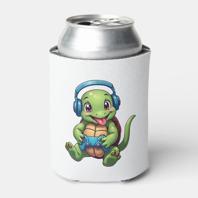 Rafraîchisseur Pour Canette Funny Turtle Gamer Gaming Turtles Video Game (1) (Can devant)