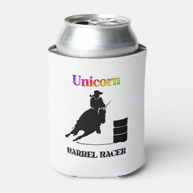 Rafraîchisseur Pour Canette Funny Unicorn Barrel Racer (Can devant)