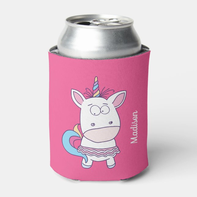Rafraîchisseur Pour Canette Funny Unicorn nom personnalisé peut refroidir (Can devant)