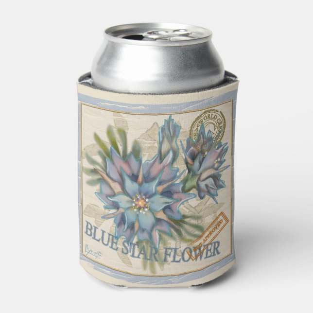 Rafraîchisseur Pour Canette G Bureau de création Fleur bleue (Can devant)