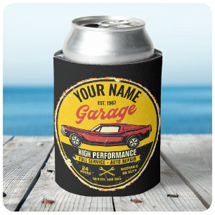 Rafraîchisseur Pour Canette Garage de voiture classique rouge Fastback 1967 pe