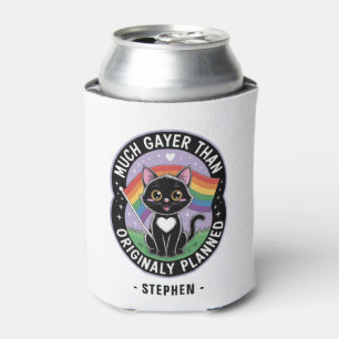 Rafraîchisseur Pour Canette Gayer beaucoup - Drôle mignon chat noir LGBTQ Prid