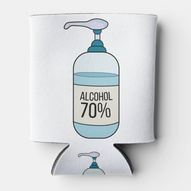 Rafraîchisseur Pour Canette Gel Sanitizer à la main avec 70% d'alcool (Devant)