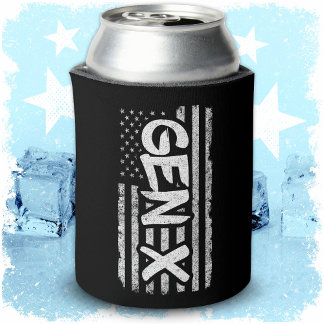 Rafraîchisseur Pour Canette Génération X American Flag Fier Gen Xer Gen X