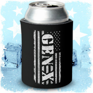 Rafraîchisseur Pour Canette Génération X American Flag Fier Gen Xer Gen X