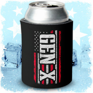 Rafraîchisseur Pour Canette Génération X Gen Xer Fier American Flag Gen X