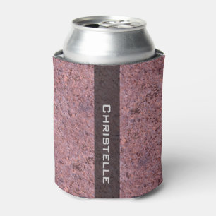 Rafraîchisseur Pour Canette Géologie Roche rose Texture avec nom
