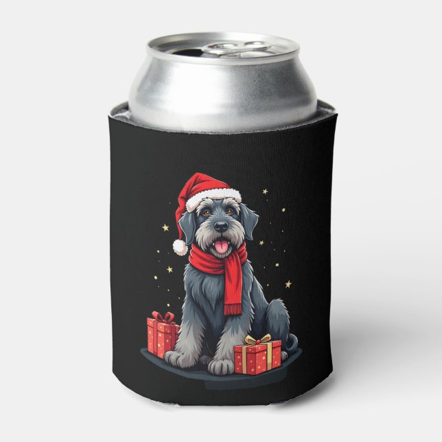 Rafraîchisseur Pour Canette Giant Schnauzer Chien Fêtes de Noël Vacances Sant (Can devant)