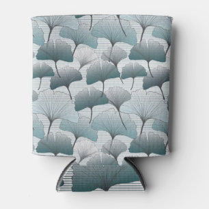 Rafraîchisseur Pour Canette Gingko biloba, motif bleu sans soudure.