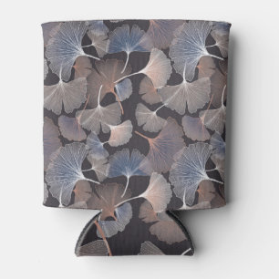 Rafraîchisseur Pour Canette Ginkgo feuilles : élégant motif naturel.