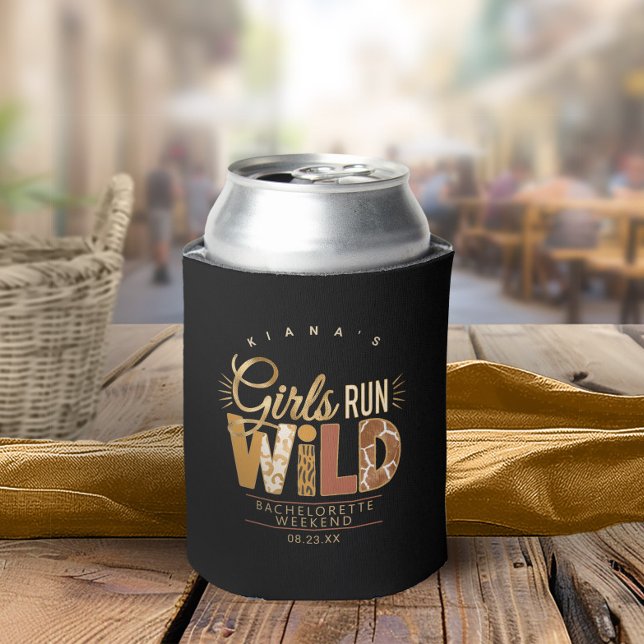 Rafraîchisseur Pour Canette Girls Run Wild Safari Bachelorette ID1148 (Créateur téléchargé)