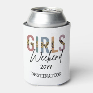 Rafraîchisseur Pour Canette Girls Weekend Cheetah Print Girls trip getaway