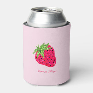 Rafraîchisseur Pour Canette Glitter Fraise Rose Cool