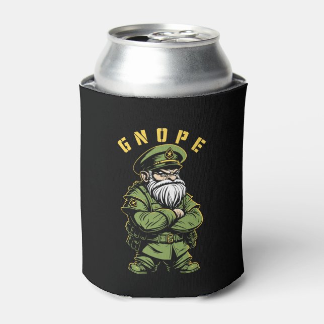 Rafraîchisseur Pour Canette Gnope Garden Gnome Funny Officier Militaire Garden (Can devant)