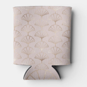 Rafraîchisseur Pour Canette Gold Art Deco : Motif Feuille du ventilateur