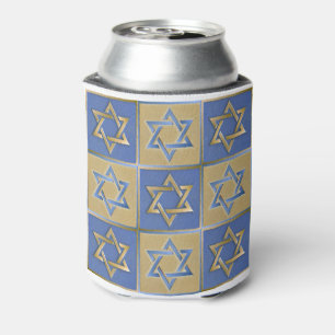 Rafraîchisseur Pour Canette Gold Blue Star de David Art Panels