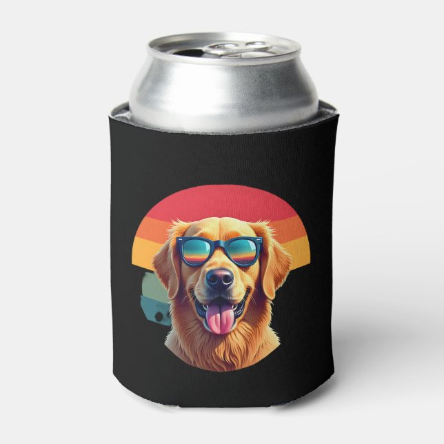 Rafraîchisseur Pour Canette Golden Retriever pour enfants garçons filles lunet (Can devant)