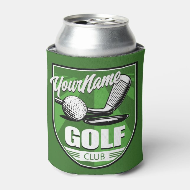 Rafraîchisseur Pour Canette Golf Club NAME Pro Golfer Player Personnalisé (Can devant)