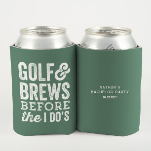 Rafraîchisseur Pour Canette Golf et bières avant la fête de bachelor vert de m