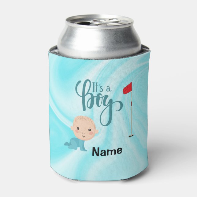 Rafraîchisseur Pour Canette Golfer Baby Boy pour la fête baby shower (Can devant)