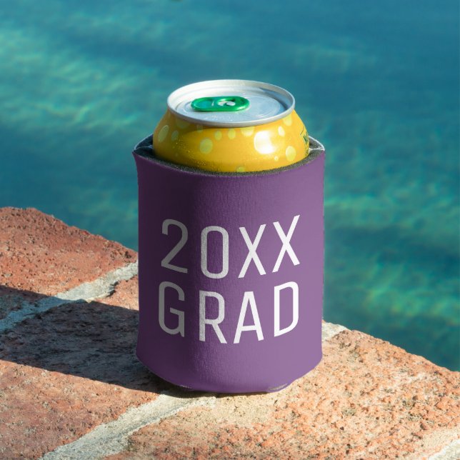 Rafraîchisseur Pour Canette Grad Bold Text 2025 Purple Graduation (Piscine in situ)