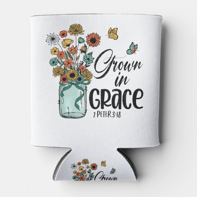 Rafraîchisseur Pour Canette Grandir Dans La Grace Bible Religion Foi (Devant)