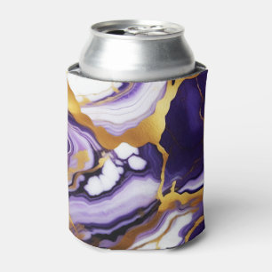 Rafraîchisseur Pour Canette Gras Trendy violet jaune or faux marbre