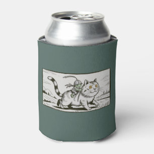Rafraîchisseur Pour Canette Grenouille drôle de chat Mème Médiéval Vintage 