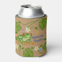 Grenouille Fleurs Feuilles tropicales | Nom person