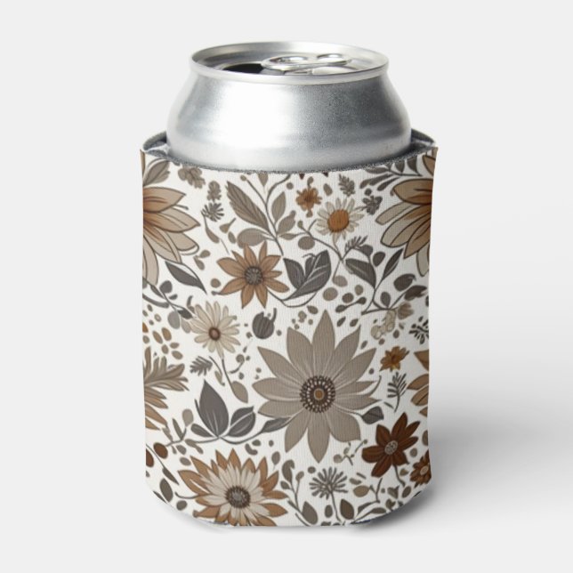 Rafraîchisseur Pour Canette Gris Brown Feuille d'érable Mariage d'automne (Can devant)